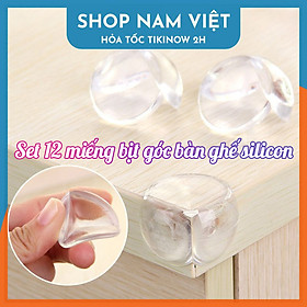 Set 12 miếng silicon bọc cạnh, góc bàn bảo vệ bé không bị thương khi va đập