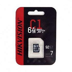 Thẻ Nhớ Micro SD 64G Hikvision C1 - Class 10 - Thẻ Nhớ Dành Cho Điện Thoại / Máy Ảnh / Camera - Hàng Chính Hãng