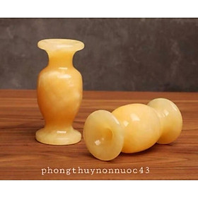 Lục Bình Tụ Tài Lộc Đá Ngọc Hoàng Long 12cm hàng chuẩn