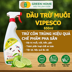 Mua Dầu Trừ Muỗi Vipesco GreenHome  Chai 650Ml  Đặc Trị Muỗi  Kiến  Gián Nhanh Chóng  Hiệu Quả Và An Toàn