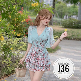 Đầm jum dự tiệc bigsize họa tiết hoa xinh xắn