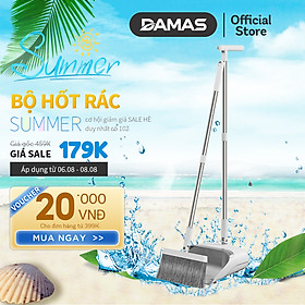 Mua Bộ Hốt Rác Gia Đình Gấp Gọn Kèm Chổi Quét Rác Cao Cấp DAMAS TS2 - Lông chổi mềm mại không bám dính tóc - Hốt rác gấp gọn giúp tiết kiệm không gian