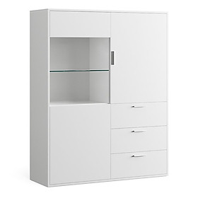 EDLE, Kệ tủ lưu trữ đồ dùng kèm 3 ngăn kéo DRA_230, 120x40x150cm