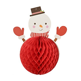 Christmas Ornament Hanging Decoration with Snowman Figure Hanging Loop Christmas Decor Supply for Home Office Hotel 1PCS