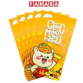 Bộ 5 Bao Lì Xì Tết Bính Ngọ 2026 - Futurebook L186 - Chúc Mừng Năm Mới