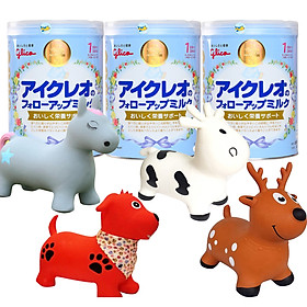 Combo 3 hộp Sữa Glico Icreo Follow Up Milk Số 1 (820g) tặng thú nhún Toys House