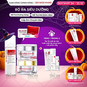 COMBO dưỡng da chuyên sâu kem dưỡng ban đêm 30g + kem dưỡng ban ngày 5 in 1 30g + Serum dưỡng trắng 30ml cho tác dụng nhanh mạnh, toàn diện