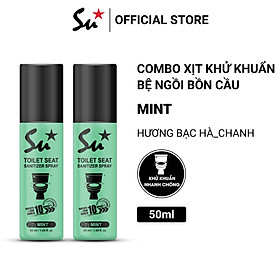Mua Combo 2 chai Xịt khử khuẩn bệ ngồi bồn cầu Su Star hương chanh và bạc hà  loại bỏ 99.999% (50ml)