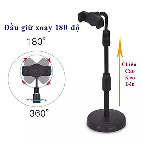 Giá Đỡ Điện Thoại Livestream Xem Video Ổn Định Xoay 360 Độ dùng để Quay Phim Ghi Hình Đa Dụng