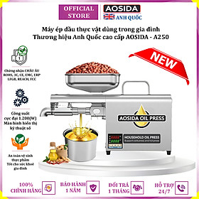 Mua Máy ép dầu thực vật nóng và lạnh dùng trong gia đình thương hiệu Anh Quốc cao cấp AOSIDA A250 - Hàng Nhập Khẩu