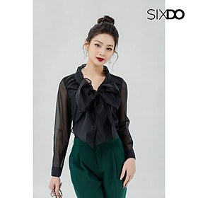 Áo sơ mi voan phối nơ thời trang SIXDO