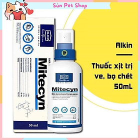 Xịt ve rận, ghẻ ngứa, viêm da cho chó mèo Mitecyn 50ml