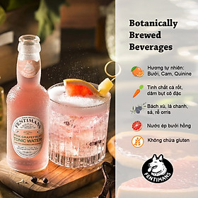 Fentimans Tonic Vị Bưởi Hồng Pink Grapefruit Anh Quốc 200ml * Lốc 4 Chai - Hàng chính hãng