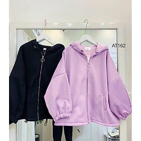 Áo khoác hoodie basic nam nữ SmileZ dáng unisex form rộng chất nỉ bông chống nắng tốt