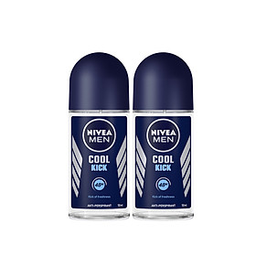 Combo 2 Lăn Ngăn Mùi NIVEA MEN Cool Kick Mát Lạnh (50ml) - 82886