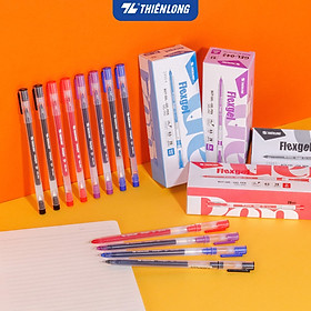 Combo 5/10/20 Bút gel Thiên Long mực khô nhanh,nét viết êm mượt Flexgel ngòi 0.5mm phù hợp cho học sinh,sinh viên GEL-042 - Mực Xanh - Combo 20