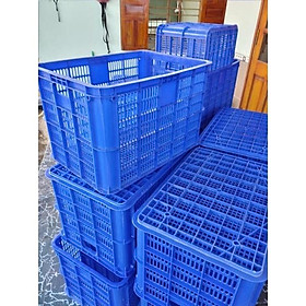 Mua Rổ Nhựa Công Nghiệp - Sóng Nhựa 8 Tầng đựng hải sản đồ chợ nhà hàng Việt Nhật (61x42x36cm)