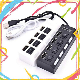 Mua BỘ CHIA USB HUB MÀU ĐEN TRẮNG CHIA USB THÀNH 4 CỔNG CÓ CÔNG TẮC TIỆN DỤNG