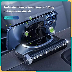 Giá đỡ điện thoại kiêm Sạc nhanh không dây trên xe hơi R100 - khử mùi với hương nước hoa 
