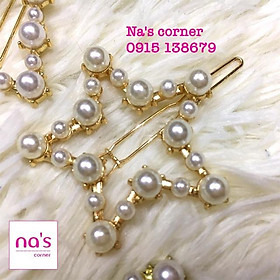  Kẹp tóc mái ngọc trai giả nhân tạo