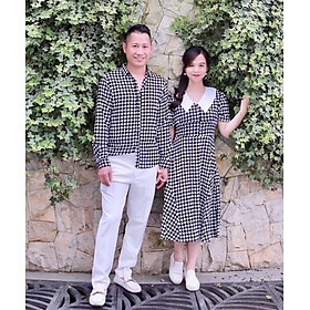 Áo Váy Đôi Sơ Mi Kate Nam Nữ AV01 TINA