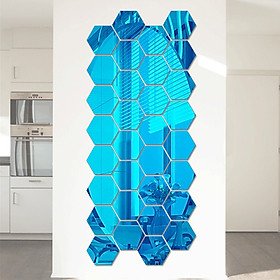 Gương Lục Giác Trang Trí Dán Tường Acrylic 3D (12 Mảnh)