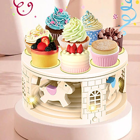 Cupcake Display Stand Turntable Rotating Cake Display for Birthday Event