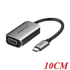 Ugreen UG50316CM160TK 10CM 1920 x 1080 60hz màu xám bộ chuyển USB TYPE C ra VGA - HÀNG CHÍNH HÃNG