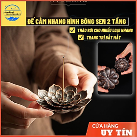 Mua Đế cắm nhang hình bông sen có 2 tầng  dùng cắm nhang vòng nhang cây~ Phụ Kiện cắm nhang