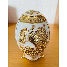 Mua Hủ đựng tăm kiểu sang trọng hoa văn hình con Công