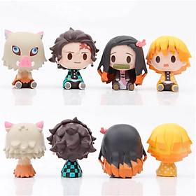 Sét 04 Mô Hình Demon Slayer Kimetsu No Yaiba Chibi - Mẫu 1