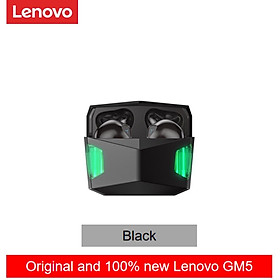 Tai nghe nhét tai chơi game LENOVO GM5 TWS bluetooth 5.0 âm thanh chất lượng HD chống nước giảm ồn tích hợp mi cờ rô-Hàng chính hãng - Đen