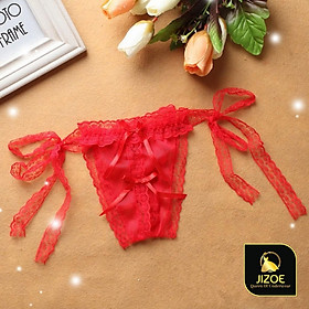 Quần lót lọt khe nữ dễ thương Ren đẹp xuyên thấu xẻ đáy buộc dây cao cấp Sexy gợi cảm quyến rũ xuất Nhật JIZOE QNK07