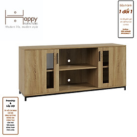 [Happy Home Furniture] LOUIS , Tủ lưu trữ 2 cửa mở - chân sắt , 150cm x 40cm x 66cm ( DxRxC), TCM_032