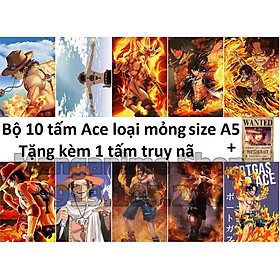 Mua Bộ 10 tấm tranh poster áp phích Ace trong Onepiece loại mỏng