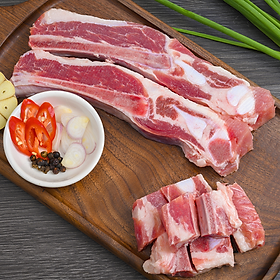 Ba chỉ heo có sườn cắt khúc (4*6cm) - 1kg