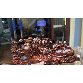 Mua TƯỢNG PHẬT DI LẶC MiNi KÉO BAO VÀNG BẰNG GỖ TRẮC ĐỎ ĐEN KT 19×9×5CM