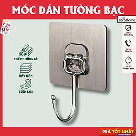 Móc Dán Tường Siêu Dính Chịu Lực Inox 304, Móc Dính Tường Treo Đồ Quần Áo Đồ Dùng Đa Năng Tiện Ích