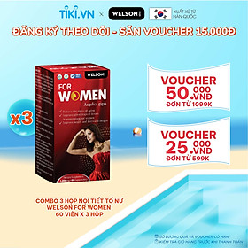 Combo 3 hộp viên uống nội tiết tố nữ Welson for Women hộp 60 viên