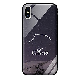 Ốp lưng kính cường lực cho iPhone XS 12 cung hoàng đạo   - Hàng chính hãng