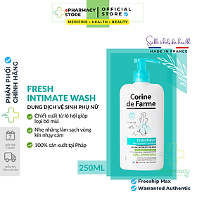 Dung Dịch Vệ Sinh Phụ Nữ Corine de Farme FRESH INTIMATE WASH 250ml