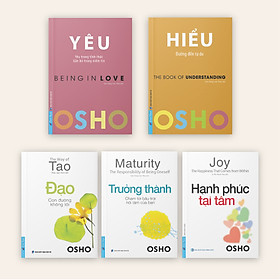 Sách - combo 5 cuốn osho : yêu + hiểu + đạo + hạnh phúc + trưởng thành