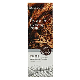 Sữa Rửa Mặt Chiết Xuất Từ Gạo 3W Clinic Brown Rice Foam Cleansing (100ml)