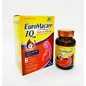 VIÊN UỐNG BỔ MÁU EUROMACARE IQ - BỔ SUNG SẮT TỔNG HỢP, DẦU CÁ, CÁC VITAMIN, EPA, DHA CHO PHỤ NỮ CÓ THAI VÀ CHO CON BÚ - GIẢM NGUY CƠ SẨY THAI , TIỀN SẢN GIẬT - KHỎI LO ỐM NGHÉN - MỖI NGÀY 1 VIÊN - LỌ 30 VIÊN