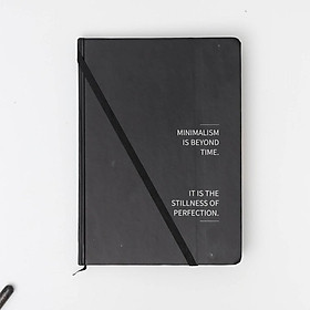 Hình ảnh Sổ tay A7 Grid Đen Crabit - The Black Book 130GSM - Sổ tay bìa cứng ô vuông ghi chép, làm bullet journal - Sổ Minimalism