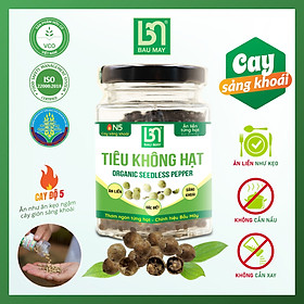 Tiêu không hạt Organic Bầu Mây 20g - Tủ thuốc di dộng giúp Kích thích ăn uống và cải thiện hệ tiêu hóa, Chống buồn ngủ, giúp tỉnh táo khi làm việc và say tàu xe