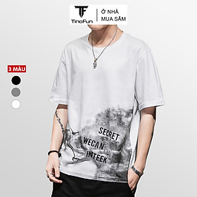 Áo thun nam TinoFun mã TT56.0 Áo tay lỡ nam form rộng thể thao cộc tay đẹp ngắn tay co giãn tập gym chất vải cotton cho mùa hè
