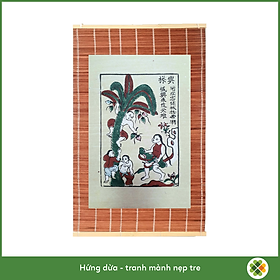 Mua Tranh Đông Hồ Hứng dừa - Tranh khắc gỗ dân gian - Dong Ho folk woodcut painting