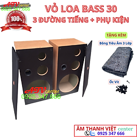 Mua Vỏ Thùng Loa Bass 25/30 - 3 Đường Tiếng - Giá 1 Đôi - Tặng Kèm Bông Tiêu Âm 3 Lớp Loại Xịn - VỎ BASS 30