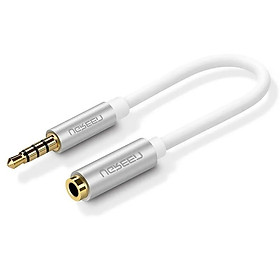Mua UGREEN 20Cm 3.5Mm Male Ra Female Audio Cáp Màu BạC 20850 - Hàng Chính Hãng